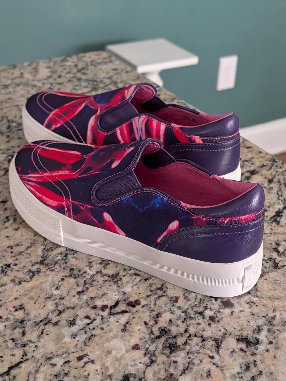 Ash Jungle Platform Slip On Sneakers Floral Print Sz 39 -NEW